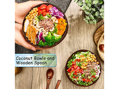 नारियल कटोरा प्रिंट सस्ते बड़े सफेद छिद्र बक्से नारियल का लोगो छिलका कटोरे शैली