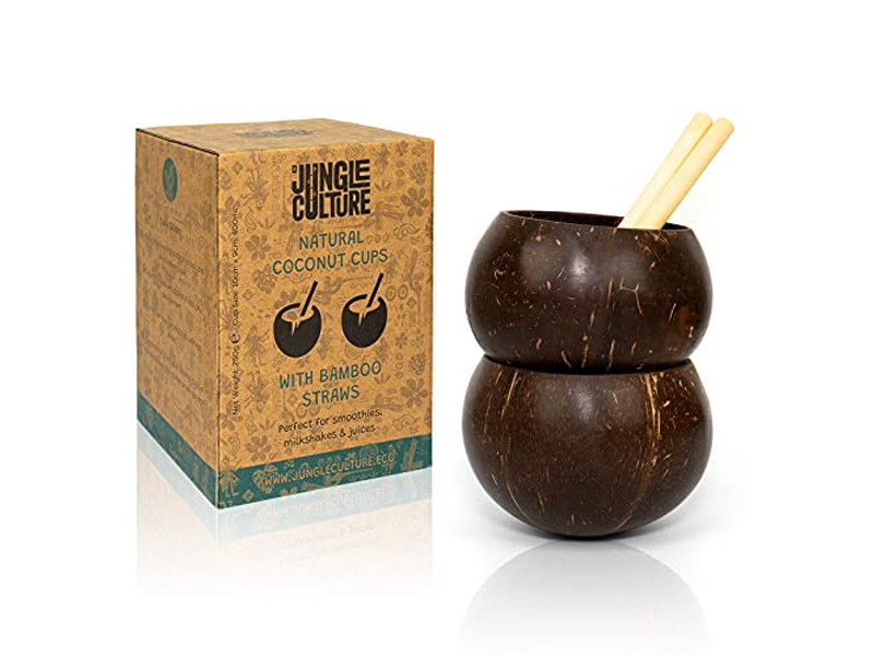 नाश्ते का नारियल का कटोरा लकड़ी 20 सेमी खोल ढक्कन के साथ जैविक खोल चारक्यूटरी कटोरे