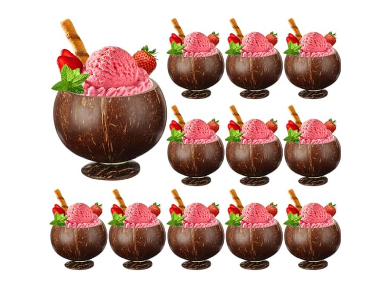 भुना हुआ कटोरा एकेशिया खोल गर्म करने वाला लाह ढलान लटकता हुआ मिठाई कटोरों का सेट