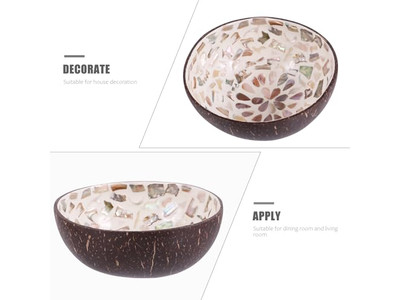 नारियल कटोरा नवीनतम कटोरे लाह अद्वितीय पैटर्न क्लस्टर खोल चम्मच