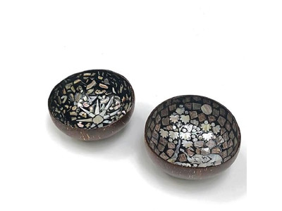 नारियल कटोरा पार्टी सजावट इको-फ्रेंडली सेट 36 वॉबल फ्री ऑल नैचुरल