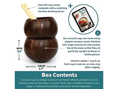 नाश्ते का नारियल का कटोरा लकड़ी 20 सेमी खोल ढक्कन के साथ जैविक खोल चारक्यूटरी कटोरे