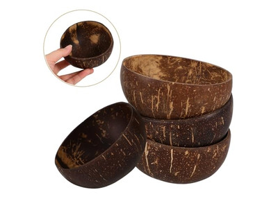 रात का खाना नारियल कटोरा खाली कटोरे मैनुअल हस्तशिल्प खोल स्पूम छोटा साधारण