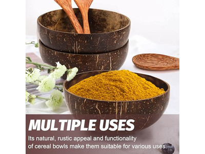 आटा कटोरा नारियल का खोल लोगो हस्तनिर्मित लकड़ी का देहाती लकड़ी का उपकरण ट्रे