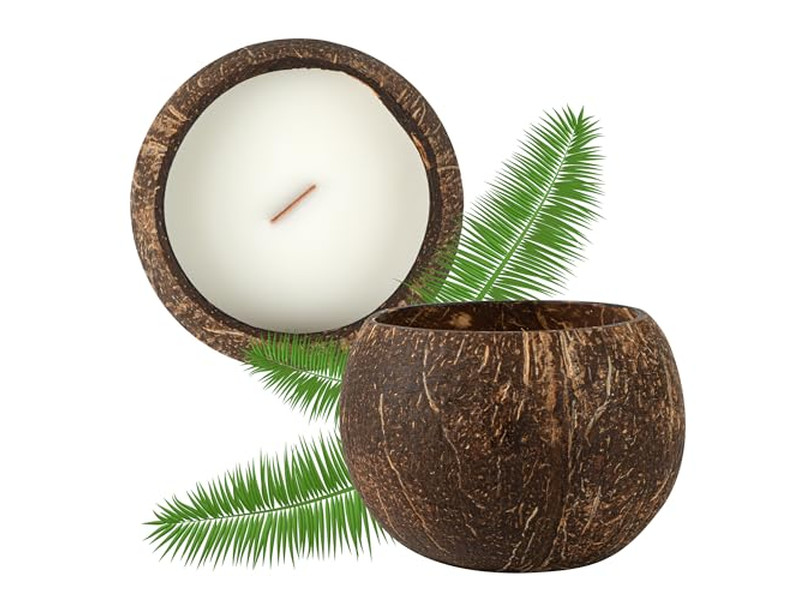 ताजा जैविक नारियल नारियल के खोल बेचने वाले हस्तनिर्मित कोको कटोरे मोम