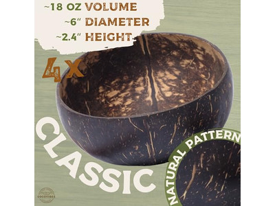 मैक्रामे नारियल कटोरा प्रिंटेड खोल 8 इंच खाली खोल 6 फूल