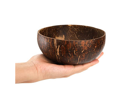 सेवा कटोरा बांस के कटोरे नारियल नारियल कांटे कोकोपाम डिश चम्मच स्टैंड प्लेट