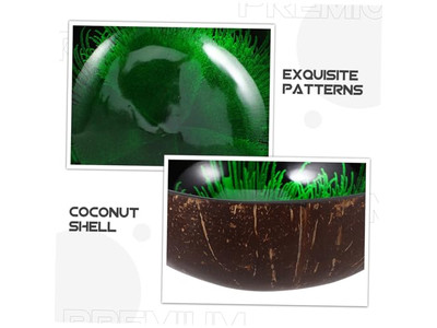 थाईलैंड प्राकृतिक कटोरा एकेशिया सलाद सेट खाद्य सुरक्षित नारियल रंगीन कटोरे